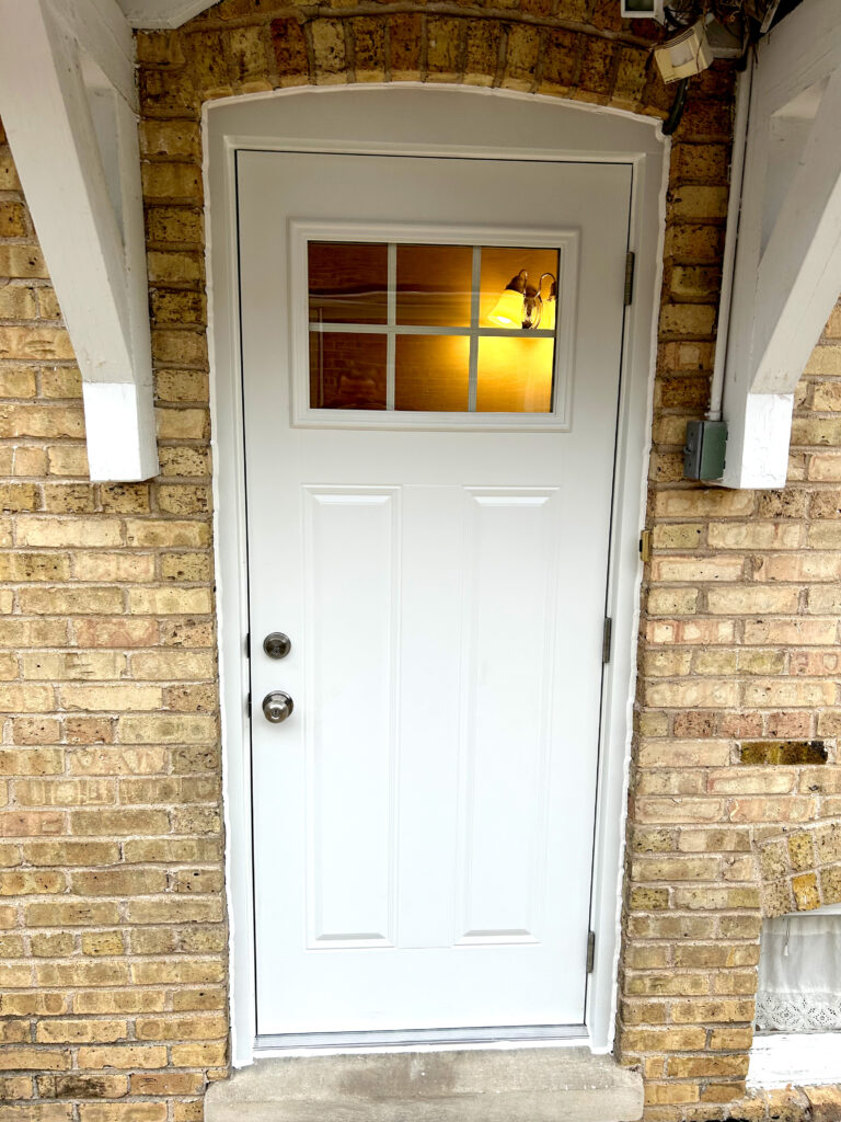 New exterior rear door