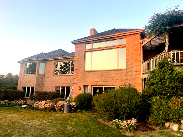 All new exterior windows, various shapes/sizes.